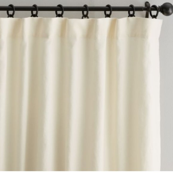 (1)Classic Belgian Linen Rod Pocket Curtain- NWOT